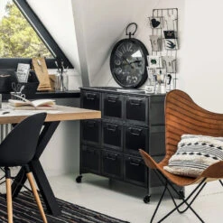 Commode Métal 9 Tiroirs Broc Atmosphera -Demeyere Le mobilier Boutique commode metal 9 tiroirs zaret atmosphera 2