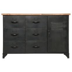 Commode Métal Et Bois Cierna Atmosphera -Demeyere Le mobilier Boutique commode metal torof atmosphera 3