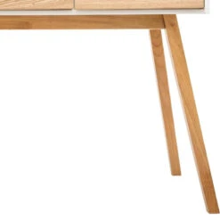 Console Sur Pieds Bois Elva Blanc Atmosphera -Demeyere Le mobilier Boutique console sur pieds bois elva blanc atmosphera 3