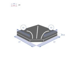 Dalle 25 Kg Pour Pied De Parasol En Croix Hespéride Noir -Demeyere Le mobilier Boutique dalle 25kg pour pied de parasol en croix hesperide noir 3