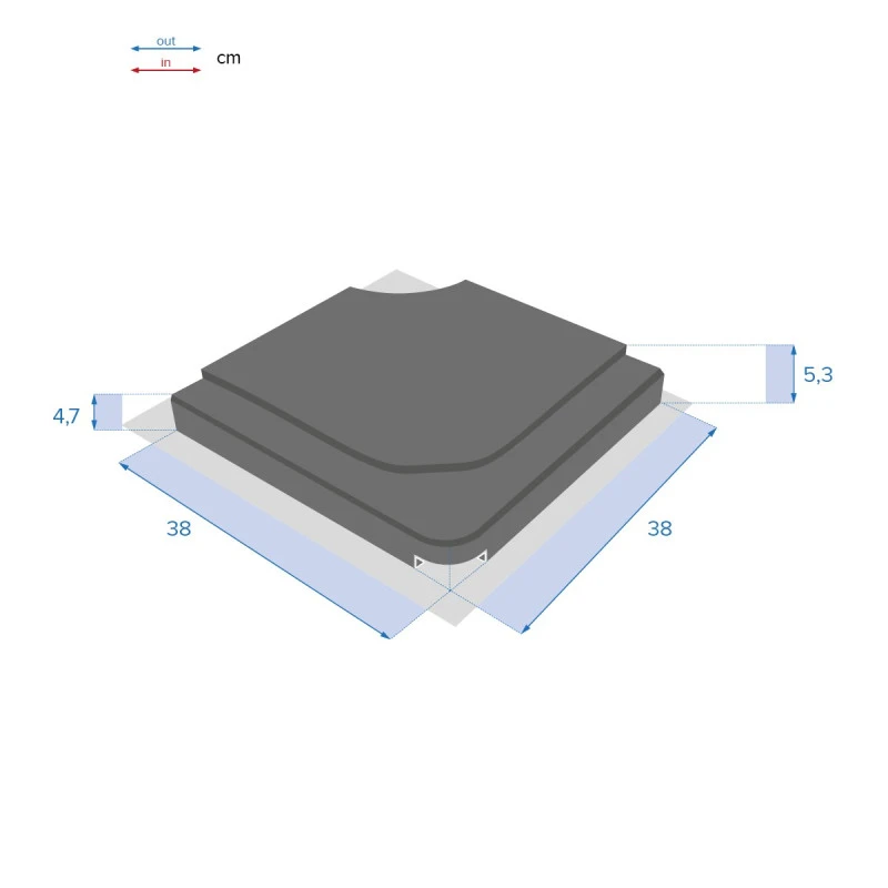 Dalle Pour Parasol 15 Kg Béton Stacio Noir Hespéride 3 Dalle Pour Parasol 15 Kg Béton Stacio Noir Hespéride – Image 3