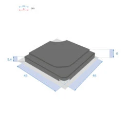 Dalle Pour Parasol 25 Kg Béton Stacio Ardoise Hespéride -Demeyere Le mobilier Boutique dalle pour parasol 25 kg beton stacio ardoise hesperide 1 2
