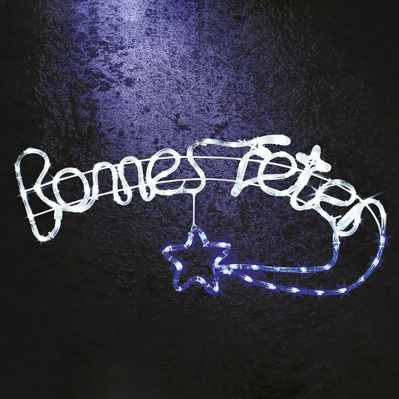 Déco Lumineuse Bonnes Fêtes 100 LED Blanc Froid 1 Déco Lumineuse Bonnes Fêtes 100 LED Blanc Froid