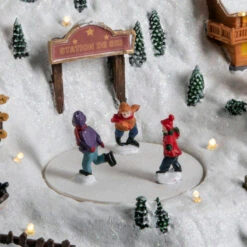 Déco Noël Station De Ski Piles Lumineux Animé -Demeyere Le mobilier Boutique deco noel station de ski piles lumineux anime 2