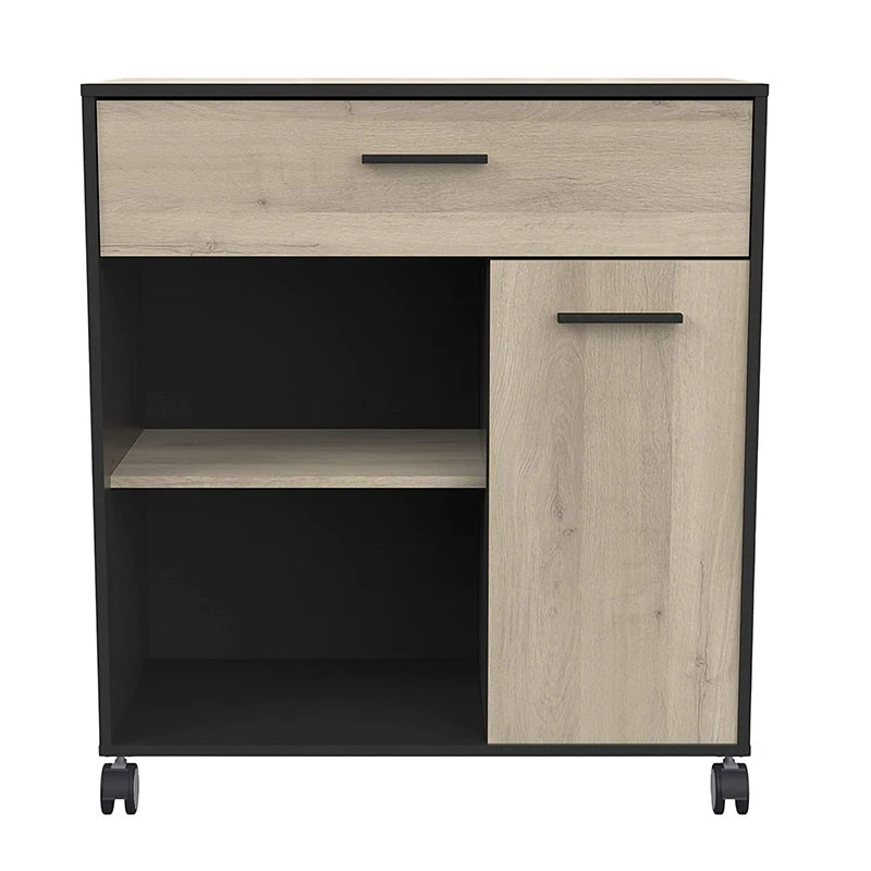 Demeyere Desserte De Cuisine 1 Tiroir 1 Porte Mint Noir Et Bois 3 Demeyere Desserte De Cuisine 1 Tiroir 1 Porte Mint Noir Et Bois – Image 3