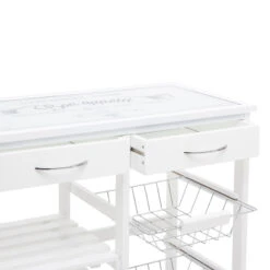 ATMOSPHERA Desserte De Cuisine Verre Blanc Modèle GUSTAF 6 ATMOSPHERA Desserte De Cuisine Verre Blanc Modèle GUSTAF -Demeyere Le mobilier Boutique desserte de cuisine verre blanc modele gustaf 2