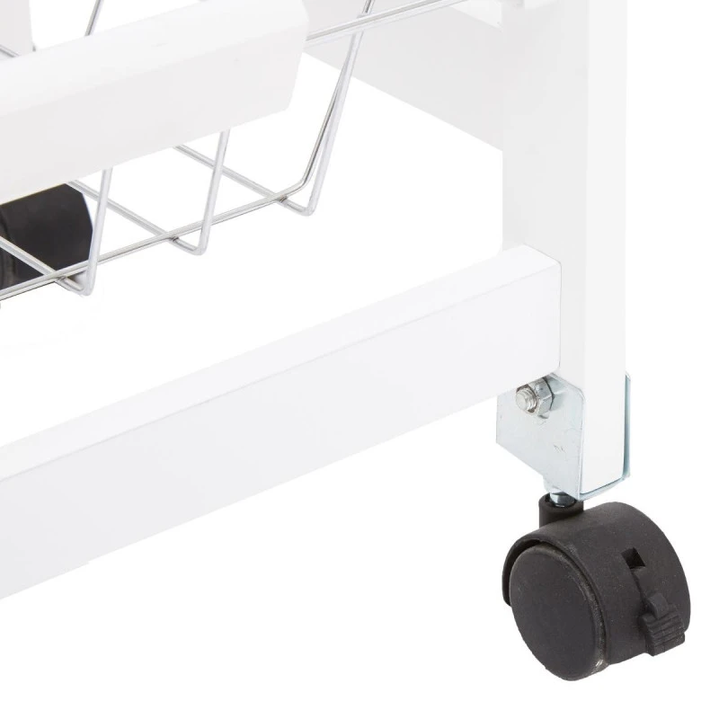 ATMOSPHERA Desserte De Cuisine Verre Blanc Modèle GUSTAF 4 ATMOSPHERA Desserte De Cuisine Verre Blanc Modèle GUSTAF – Image 4