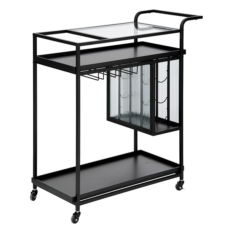 Desserte En Métal Et Verre Noir Noam 5Five 1 Desserte En Métal Et Verre Noir Noam 5Five