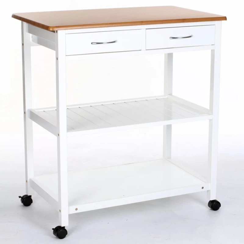 Desserte Imitation Bambou Blanc 2 Desserte Imitation Bambou Blanc – Image 2