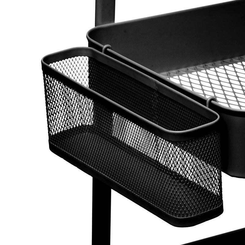 Desserte Métal Noir Roulettes 52 Cm 5five 3 Desserte Métal Noir Roulettes 52 Cm 5five – Image 3