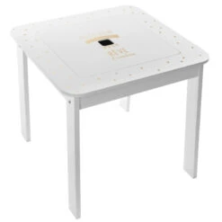 Ensemble Table + 2 Tabourets Enfant Blanc Doré Dream Atmosphera -Demeyere Le mobilier Boutique ensemble table 2 tabourets enfant blanc dore dream atmosphera 2