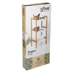 Étagère 3 Niveaux Natureo Blanc 5Five -Demeyere Le mobilier Boutique etagere 3 niveaux en bambou veritable 1 2