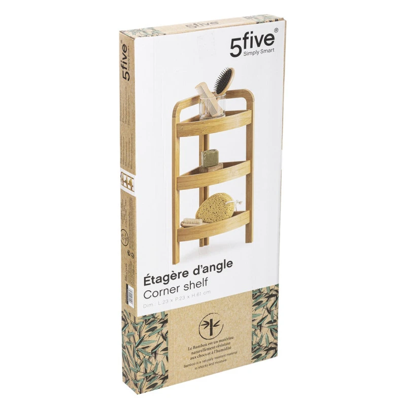 Étagère Angle 3 Niveaux En Bambou Petit Modèle 3 Étagère Angle 3 Niveaux En Bambou Petit Modèle – Image 3