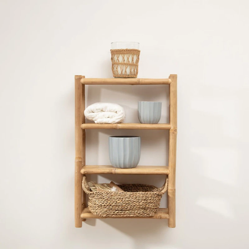 Etagère Murale Bambou 4 Niveaux Sea View Atmosphera 2 Etagère Murale Bambou 4 Niveaux Sea View Atmosphera – Image 2