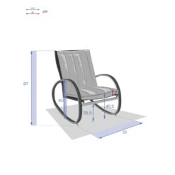 Fauteuil à Bascule Nevada Noir Graphite Hespéride -Demeyere Le mobilier Boutique fauteuil a bascule nevada noir graphite hesperide 4