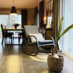 Fauteuil à Bascule Nevada Noir Graphite Hespéride -Demeyere Le mobilier Boutique fauteuil a bascule nevada noir graphite hesperide 5