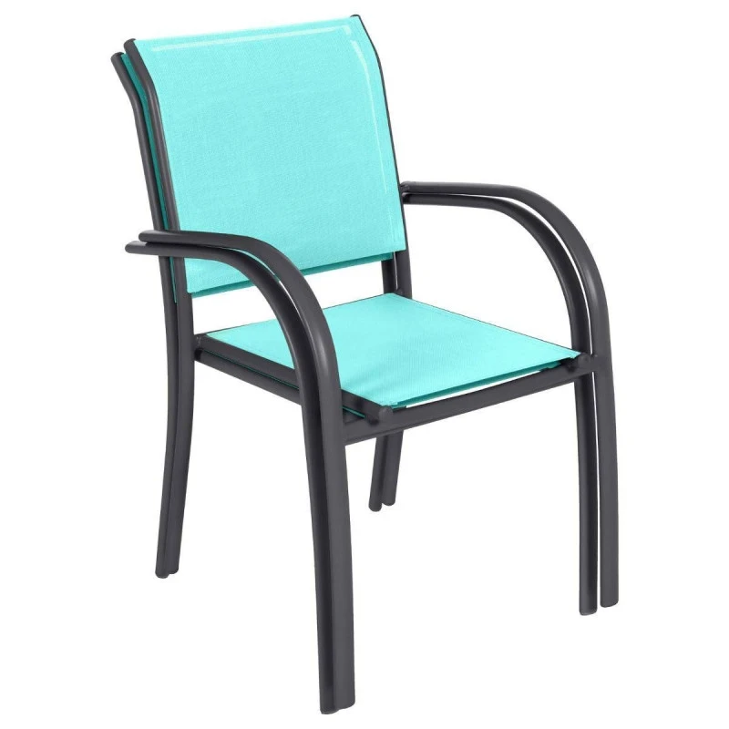 Fauteuil Empilable Piazza Hespéride émeraude/graphite 2 Fauteuil Empilable Piazza Hespéride émeraude/graphite – Image 2