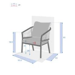 Fauteuil Extérieur 1 Place Oriengo Anthracite Hespéride -Demeyere Le mobilier Boutique fauteuil exterieur 1 place oriengo anthracite hesperide 3