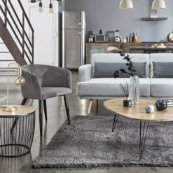 Fauteuil Séjour Marlo Gris Atmosphera -Demeyere Le mobilier Boutique fauteuil sejour marlo gris atmosphera 1 5