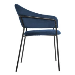 Fauteuil Velours Bleu Siron Atmosphera -Demeyere Le mobilier Boutique fauteuil velours bleu atmosphera 3