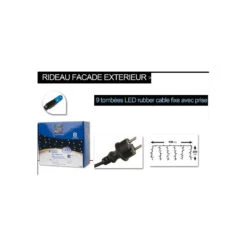 Guirlande Rideau Façade 171 Ampoules Leds Bleu -Demeyere Le mobilier Boutique guirlande rideau facade 171 ampoules leds bleu 2