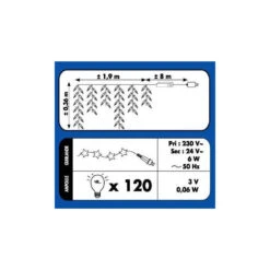 Guirlande 120 LED Tombée De Neige Bleu Fil Transparent -Demeyere Le mobilier Boutique guirlande tombee de neige 120 led bleues fil transparent 3