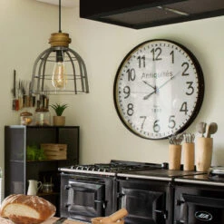 Horloge Bois Ceinture D92 Atmosphera -Demeyere Le mobilier Boutique horloge bois ceinture diam 92 cm atmosphera 2