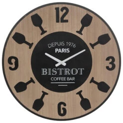Horloge D57 Bistrot En Bois Lais Atmosphera