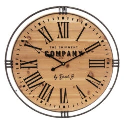 Horloge Métal Et Bois D58 Colonial Atmosphera