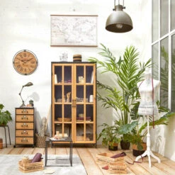 Horloge Métal Et Bois D58 Colonial Atmosphera -Demeyere Le mobilier Boutique horloge metal et bois d58 colonial atmosphera 3