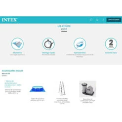 Kit Piscine Prism Ovale 5,03 X 2,74 M Intex -Demeyere Le mobilier Boutique kit piscine prism ovale 503 m intex 2