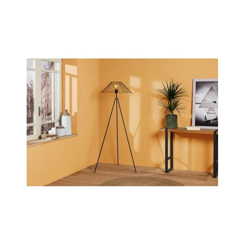 Lampadaire Filaire Métal Hibiscus Noir Ostaria 3 Lampadaire Filaire Métal Hibiscus Noir Ostaria – Image 3