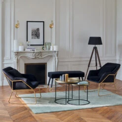 Lampadaire Trépied Runo Noir Atmosphera H 145 Cm -Demeyere Le mobilier Boutique lampadaire trepied runo noir atmosphera h 145 cm 4