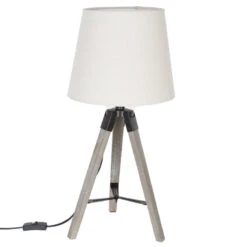 Lampe Trépied Runo écru Atmosphera H 58 Cm
