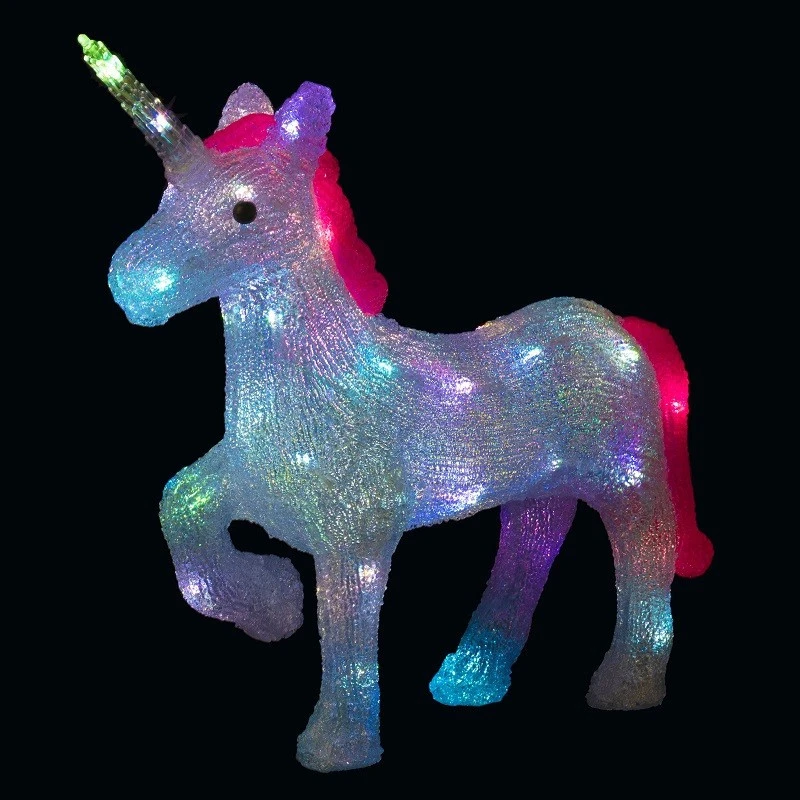 Licorne Lumineuse 24 Leds Extérieur H40 Cm 1 Licorne Lumineuse 24 Leds Extérieur H40 Cm