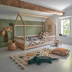 Lit Cabane 90x190 En Bois Sans Matelas Atmosphera -Demeyere Le mobilier Boutique lit cabane 90x190 en bois sans matelas atmosphera 3