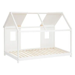 Lit Cabane Enfant Pin Blanc 90x190 Atmosphera -Demeyere Le mobilier Boutique lit cabane enfant pin blanc 90x190 atmosphera 1 2