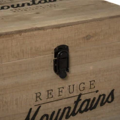 Lot De 3 Malles Carrés Bois Wild Atmosphera -Demeyere Le mobilier Boutique lot de 3 malles carres bois wild atmosphera 3