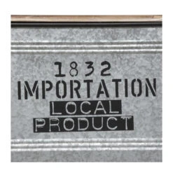 Lot De 3 Malles Métal Gris Plateau Bois Atmosphera -Demeyere Le mobilier Boutique lot de 3 malles metal gris plateau bois atmosphera 1 7