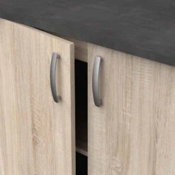 Demeyere Meuble De Cuisine Bas 2 Portes 100cm Paprika -Demeyere Le mobilier Boutique meuble de cuisine bas 2 portes 100cm paprika 1 2