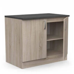 Demeyere Meuble De Cuisine Bas 2 Portes 100cm Paprika -Demeyere Le mobilier Boutique meuble de cuisine bas 2 portes 100cm paprika 1 3