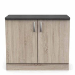 Demeyere Meuble De Cuisine Bas 2 Portes 100cm Paprika -Demeyere Le mobilier Boutique meuble de cuisine bas 2 portes 100cm paprika 1 5