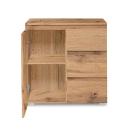 Meuble De Rangement 1 Porte 3 Tiroirs Naturel -Demeyere Le mobilier Boutique meuble de rangement 1 porte 3 tiroirs naturel image 4