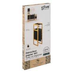 Meuble Dérouleur WC 1 Porte Noir Natureo 5Five -Demeyere Le mobilier Boutique meuble derouleur wc 1 porte noir natureo 5five 3