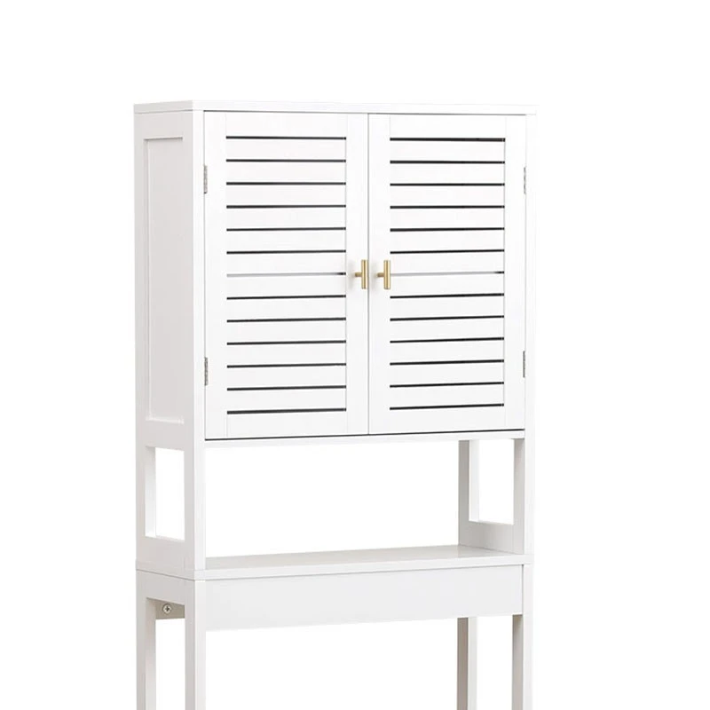Meuble Dessus WC 2 Portes Blanc Lux 2 Meuble Dessus WC 2 Portes Blanc Lux – Image 2