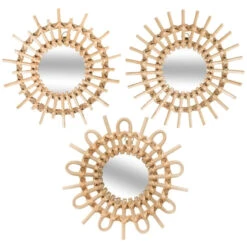 Miroirs En Rotin Soleil X3 Atmosphera
