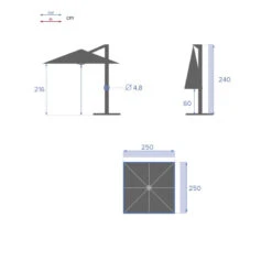 Parasol Décentré Carré Manoa Grenade Hespéride 8 Parasol Décentré Carré Manoa Grenade Hespéride -Demeyere Le mobilier Boutique parasol decentre carre manoa grenade hesperide 3