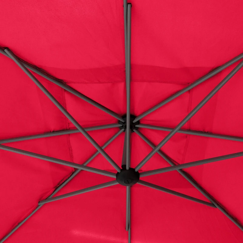 Parasol Décentré Carré Manoa Grenade Hespéride 5 Parasol Décentré Carré Manoa Grenade Hespéride – Image 5