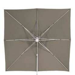 Parasol Décentré Eléa Inclinable Carré Oléfine Noisette/blanc Hespéride -Demeyere Le mobilier Boutique parasol decentre elea inclinable carre olefine noisetteblanc hesperide 2