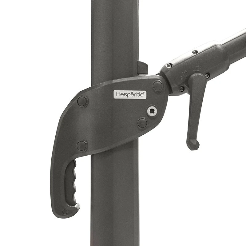Parasol Décentré Eléa Inclinable Carré Oléfine Anthracite Hespéride 5 Parasol Décentré Eléa Inclinable Carré Oléfine Anthracite Hespéride – Image 5